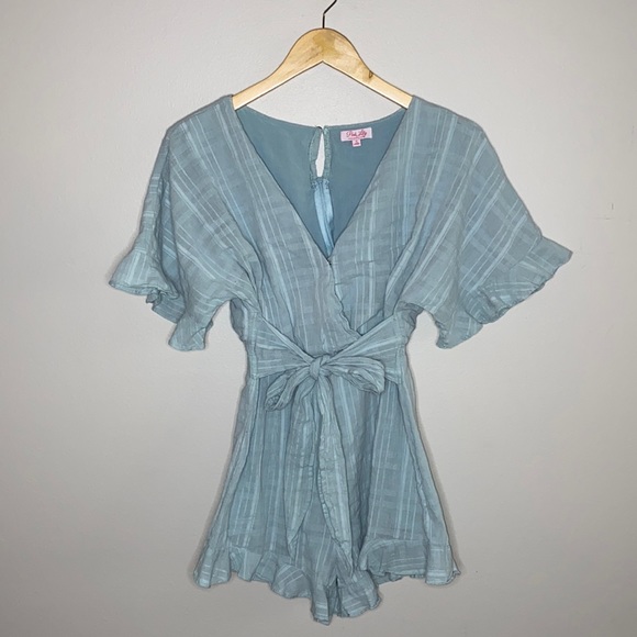 Pink Lily Romper - Picture 1 of 7